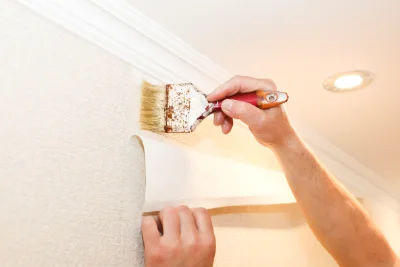 Pose de papier peint à Montlainsia — revêtements muraux et toiles de verre
